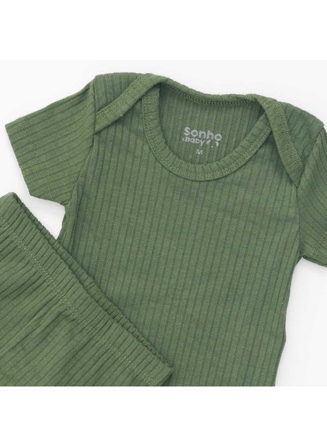 Jardineira Moletom Rosquinhas Kit Enxoval Bebê 11 Peças Foguete